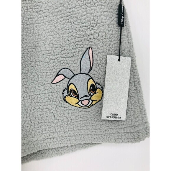 Forever 21 x Disney Pajama Shorts Faux Shearling Size M Gray Bambi - Picture 3 of 11